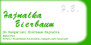 hajnalka bierbaum business card